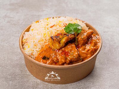 Гоа фиш карри с рисом Goan fish curry wiht rice