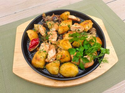 Жаркое по-домашнему с курицей