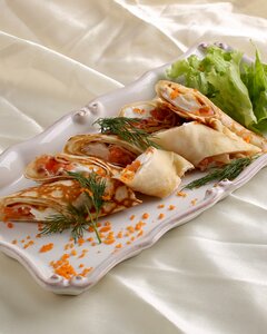 Блины с красной рыбой