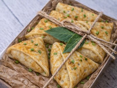 Блинчики с ветчиной и сыром