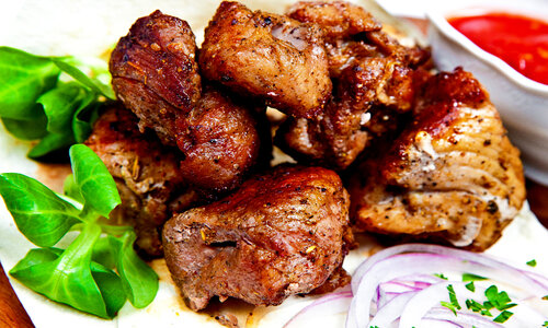 Шашлык из куриного филе