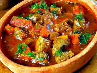 Баранина с овощами