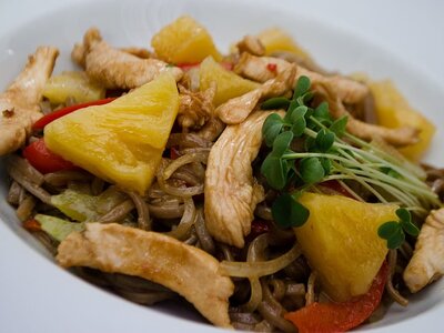 Гречневая лапша с курицей