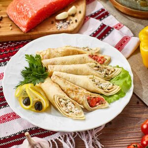 Блины с грибами