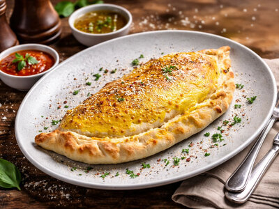 Кальцоне с ветчиной и сыром